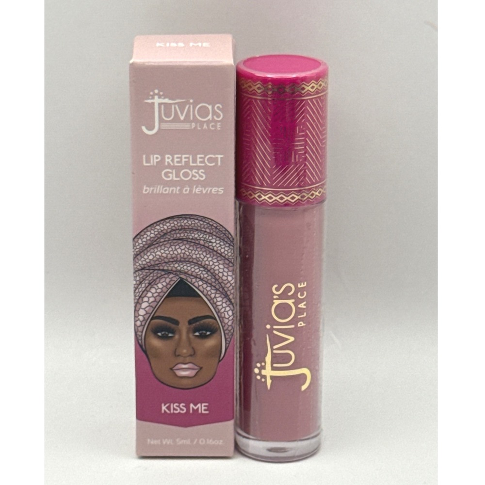 Juvias Place Lip‎ Reflect Gloss Kiss Me Pink Mauve Shimmer Long Lasting Sealed